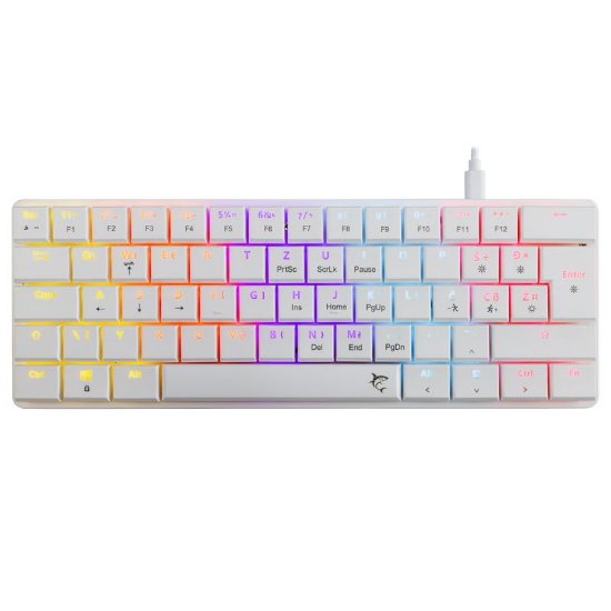 Tipkovnica WHITE SHARK GK-006122 Nagamaki, RGB, crveni switch, mehanička, UK/SLO/HR, USB, bela
