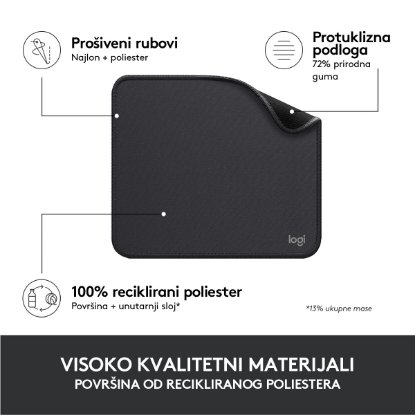 Podloga za miško, LOGITECH Studio, soft, črna