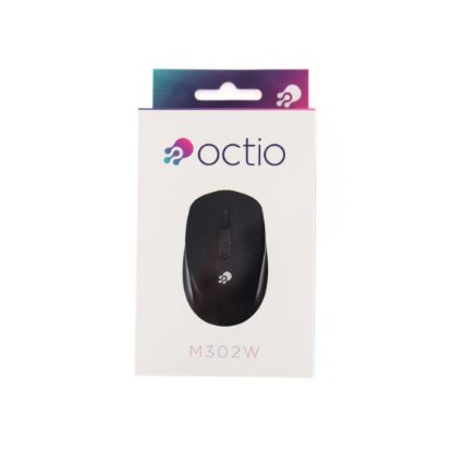 Miška OCTIO M302W, optična, brezžična, 1600dpi, črna