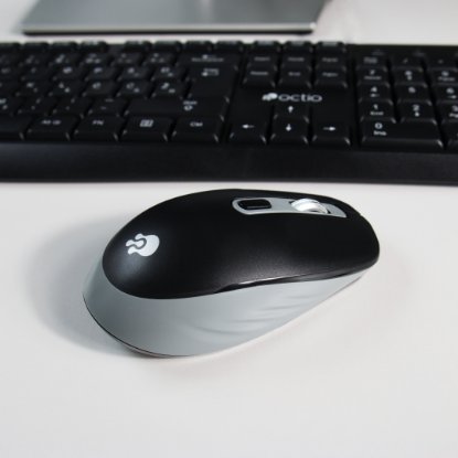Miška OCTIO M300W, brezžična, črna