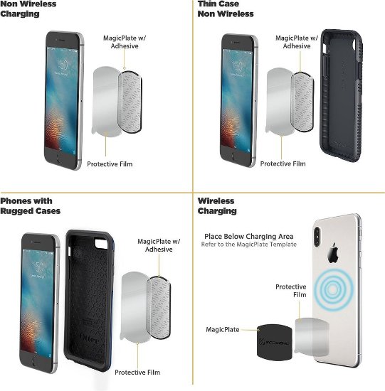 Nosilec za pametni telefon SCOSCHE MagicMount Pro univerzalni magnetni nosilec za pametni telefon, plošča