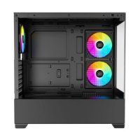 Ohišje BIT FORCE SPARK ARGB-TG3, MIDI, ATX, črno, bez napajalnika