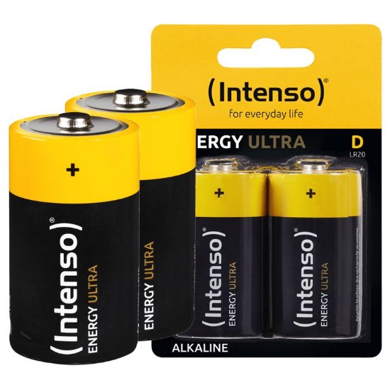 Baterije INTENSO LR20, alkalne, 1.5 V, 12000 mAh, 2 kosa