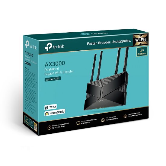 Usmerjevalnik TP-LINK Archer AX53, AX3000, WiFi 6, 4×LAN + WAN