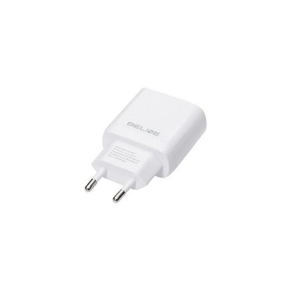 Polnilec BELINE BLNCW30C GaN, 30W, PD3.0, USB-C, USB-C kabel, beli
