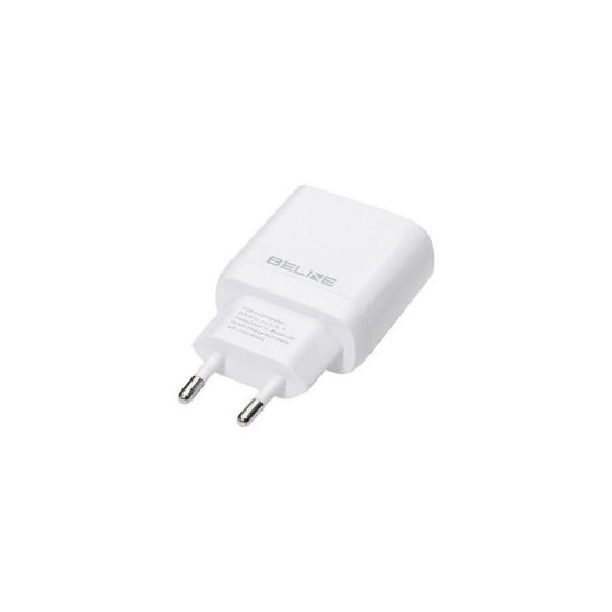 Polnilec BELINE BLNCW30C GaN, 30W, PD3.0, USB-C, USB-C kabel, beli