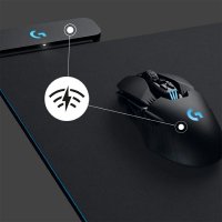 Podloga za miško LOGITECH G PowerPlay 2, Gaming, z brezžičnim polnjenjem, platnena, črna