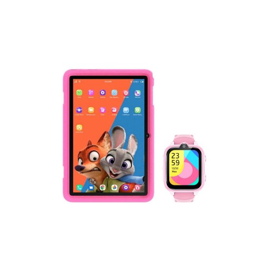 Tablični računalnik BLACKVIEW Tab 8 Kids, 10.1", WiFi, 4GB, 128GB, Android 12, rozi + Dječji pametna ura BLACKVIEW Z10, rozi