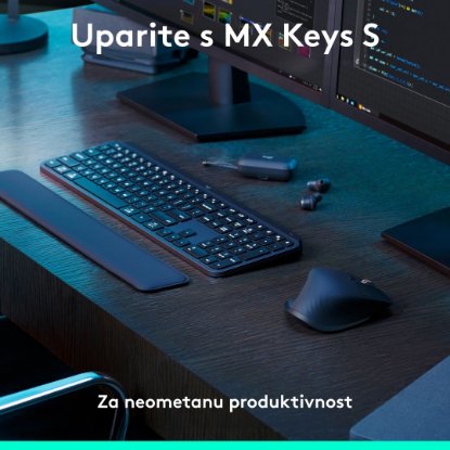 Miška LOGITECH MX Master 3S Performance, laserska, brezžična, BT, grafitna