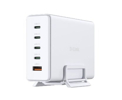 Namizni polnilnik D-LINK DCF-241, 240W, 4x USB-C PD 3.1, 1xUSB-A, bel