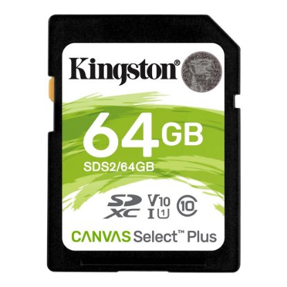 Pomnilniška kartica KINGSTON Canvas Select Plus SDS2/64GB, SDXC 64GB, Class 10 UHS-I