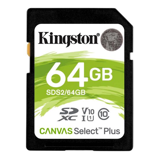 Pomnilniška kartica KINGSTON Canvas Select Plus SDS2/64GB, SDXC 64GB, Class 10 UHS-I