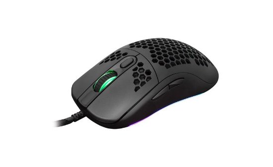 Miška WHITE SHARK Galahad GM-5007, 6400dpi, RGB, optična, žična, črna