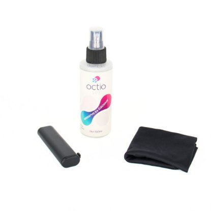 Čistilno sredstvo OCTIO S03, za zaslone, krpica, ščetka, sprej, 150 ml