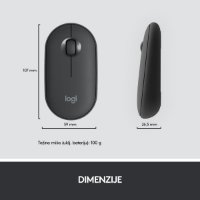 Tipkovnica + miška LOGITECH MK470 Slim Wireless, brezžična, črna
