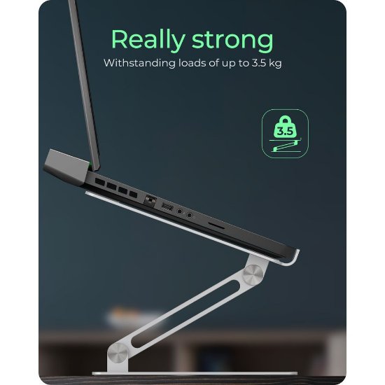 Stojalo za prenosni računalnik ICY BOX IB-NH300, do 17", sivo.