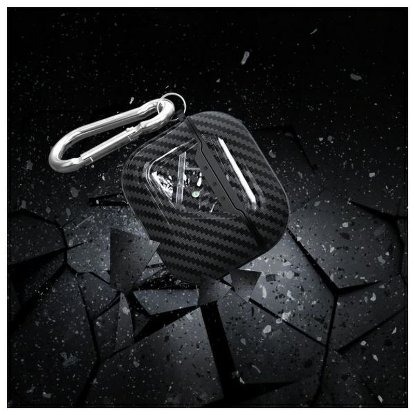 Futrola za slušalke BELINE AirPods Carbon Cover, za APPLE AirPods 4, črna