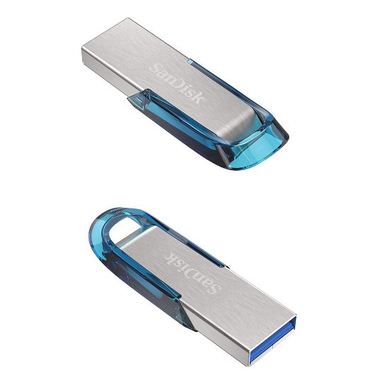 USB ključek 3.0 FLASH DRIVE, 128 GB, SANDISK Ultra Flair, SDCZ73-128G-G46B, modra