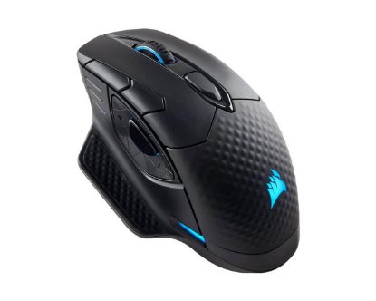 Miška CORSAIR Dark Core RGB PRO, optična, 18000 dpi, brezžična, črna, USB
