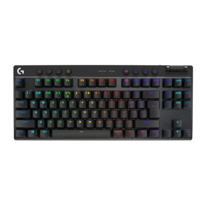 Tipkovnica LOGITECH G Pro X TKL LIGHTSPEED, mehanička, brezžična, RGB, črna