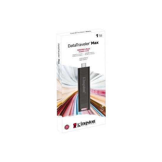 USB-C spominski ključ FLASH DRIVE, 1TB, KINGSTON DataTraveler Max DTMAX/1TB, črn