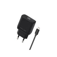 Polnilec BELINE BLNCB30L GaN, 30W, PD3.0, USB-C, Lightning kabel, črni