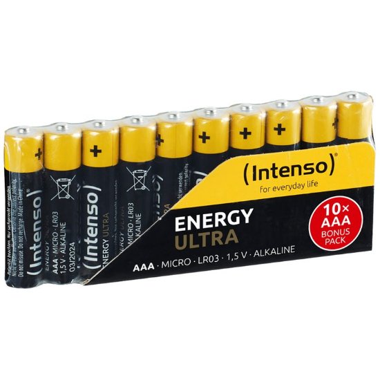 Baterije INTENSO AAA LR03, alkalne, 1.5 V, 1250 mAh, 10 kosov