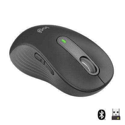Miška LOGITECH M650 L, za levičarje, brezžična, optična, 4000dpi, USB, BT, črna
