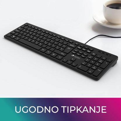 OCTIO Pro K350U žična tipkovnica (USB), črna