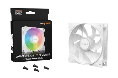 Ventilator BE QUIET Light Wings LX Reverse, PWM, RGB, 120 mm, 1500 vrt/min, bel