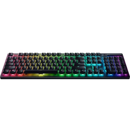 ipkovnica RAZER Deathstalker V2 Pro, brezžična, mehanska, Clicky Optical Purple Switch, RGB, US, črna