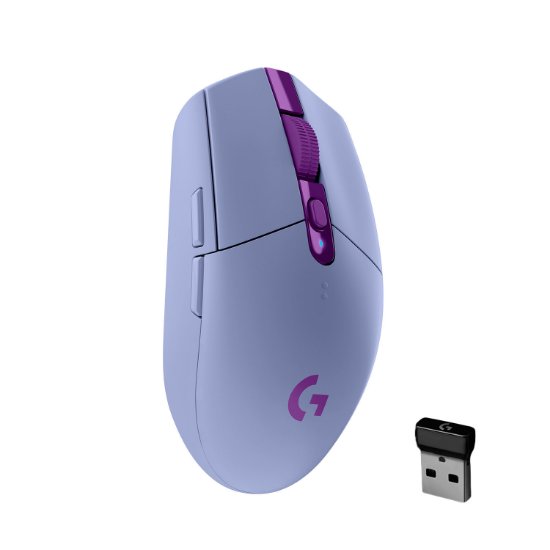 Miška LOGITECH Gaming G305 Lightspeed, bežični, optički, 12000dpi, lilac, USB