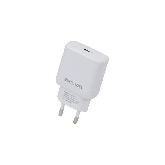 Polnilec BELINE BLNCW30 GaN, 30W, PD3.0, USB-C, beli