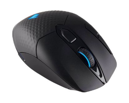 Miška CORSAIR Dark Core RGB PRO, optična, 18000 dpi, brezžična, črna, USB