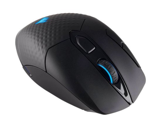 Miška CORSAIR Dark Core RGB PRO, optična, 18000 dpi, brezžična, črna, USB