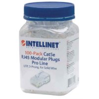 UTP konektor INTELLINET CAT5e RJ45 Pro Line, trojni zobčasti terminal, 100 kosov