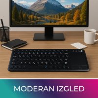 Tipkovnica OCTIO K100WBT, črna, WiFi, bluetooth