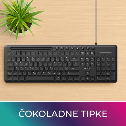 OCTIO Smart K320U žična tipkovnica (USB), črna