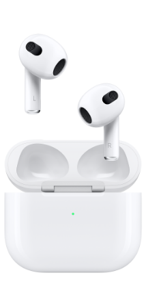 APPLE AirPods (3. generacija) slušalke, z ohišjem za polnjenje, in-ear, mikrofon, bele