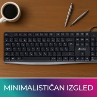 Tipkovnica OCTIO K101U, črna, USB