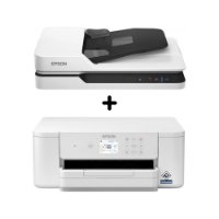 Tiskalnik EPSON WorkForce Pro WF-M4119DW, 4800dpi, USB, LAN, WiFi, beli + Skener Epson WorkForce DS-1630, 1200dpi, USB 3.0