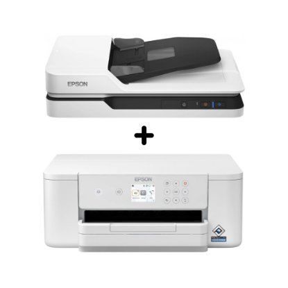Tiskalnik EPSON WorkForce Pro WF-M4119DW, 4800dpi, USB, LAN, WiFi, beli + Skener Epson WorkForce DS-1630, 1200dpi, USB 3.0