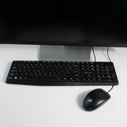 Tipkovnica + miška OCTIO KM100U, črni, USB