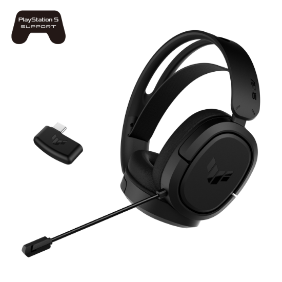 slušalke ASUS TUF Gaming H1 Wireless, črne