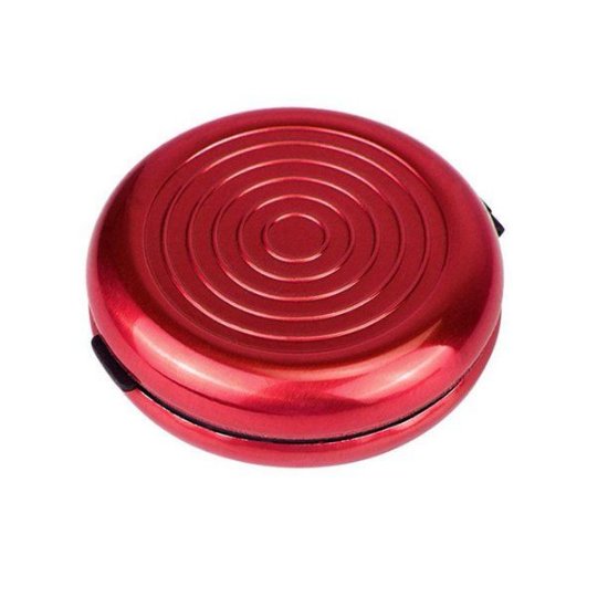 Denarnica za EUR kovance, aluminijasta, rdeča