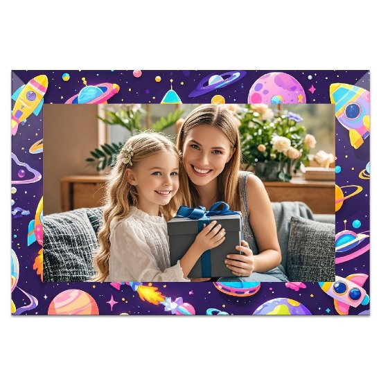 Digitalni okvir za fotografije YIO18A -10.1BL, 10.1" zaslon, WiFi, moder z motivom vesolja