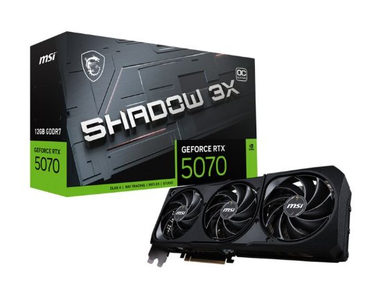 Grafična kartica MSI GeForce RTX 5070 12G SHADOW 3X OC, 12GB GDDR7