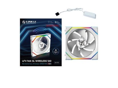 Ventilator LIAN LI UNI FAN SL Wireless Reverse Blade, ARGB, 120mm PWM, beli