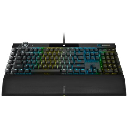 Tipkovnica CORSAIR K100 RGB, otično-mehančna, Corsair OPX, US Layout, USB, črna