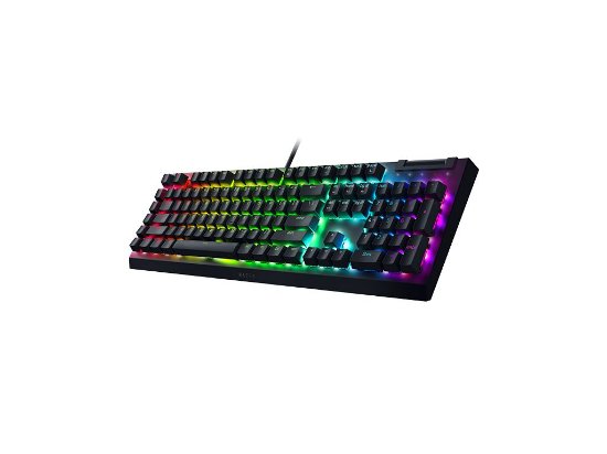 Tipkovnica RAZER BlackWidow V4 X, mehanska, Green switch, RGB, HR/US postavitev, črna, USB